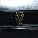 GUCCI Shoulder Bag Leather Black Gold Auth ep8582-18