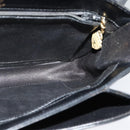 GUCCI Shoulder Bag Leather Black Gold Auth ep8582-19