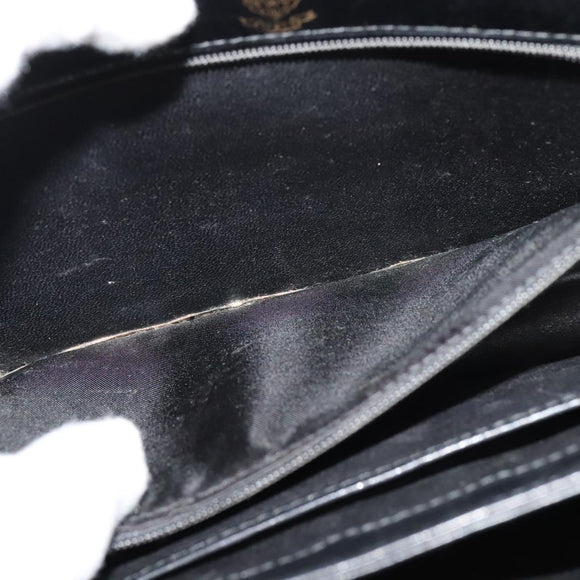 GUCCI Shoulder Bag Leather Black Gold Auth ep8582