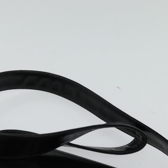 GUCCI Shoulder Bag Leather Black Gold Auth ep8582