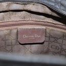 Christian Dior Canage Hand Bag Nylon Brown Gold Auth ep8590-17