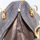 Christian Dior Canage Hand Bag Nylon Brown Gold Auth ep8590-18