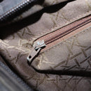 Christian Dior Canage Hand Bag Nylon Brown Gold Auth ep8590-20