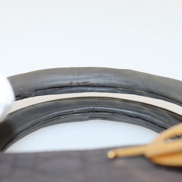 Christian Dior Canage Hand Bag Nylon Brown Gold Auth ep8590