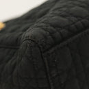 Christian Dior Canage Hand Bag Nylon Black Gold Auth ep8591-9