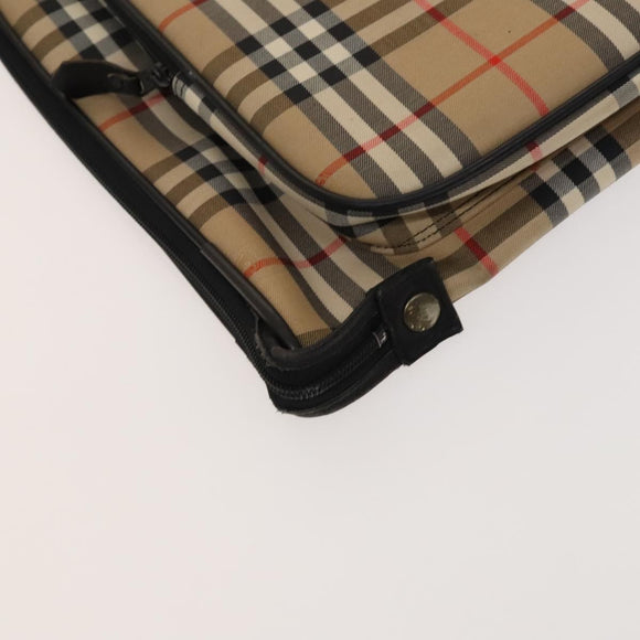 Burberrys Nova Check Garment Cover Canvas Beige Gold Auth ep8592