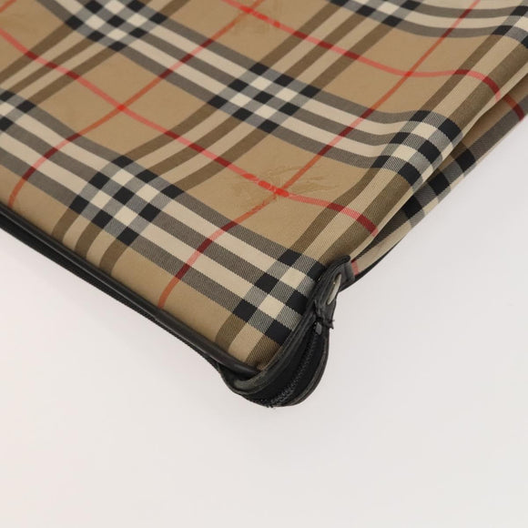 Burberrys Nova Check Garment Cover Canvas Beige Gold Auth ep8592