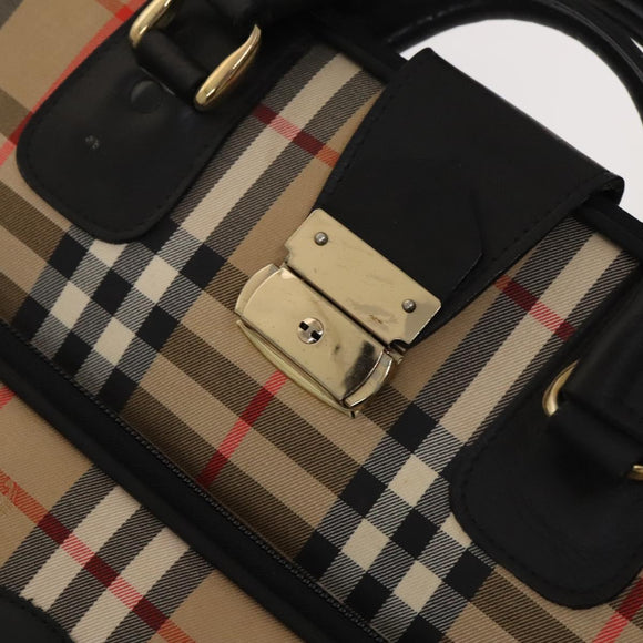 Burberrys Nova Check Garment Cover Canvas Beige Gold Auth ep8592