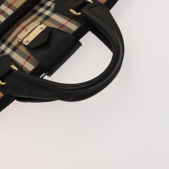 Burberrys Nova Check Garment Cover Canvas Beige Gold Auth ep8592