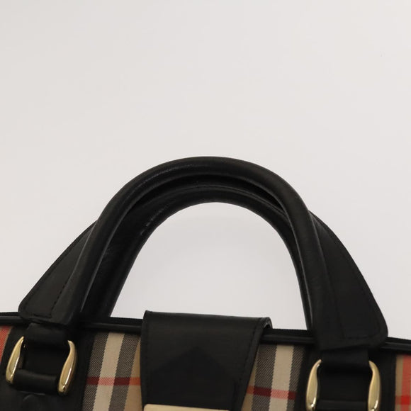 Burberrys Nova Check Garment Cover Canvas Beige Gold Auth ep8592