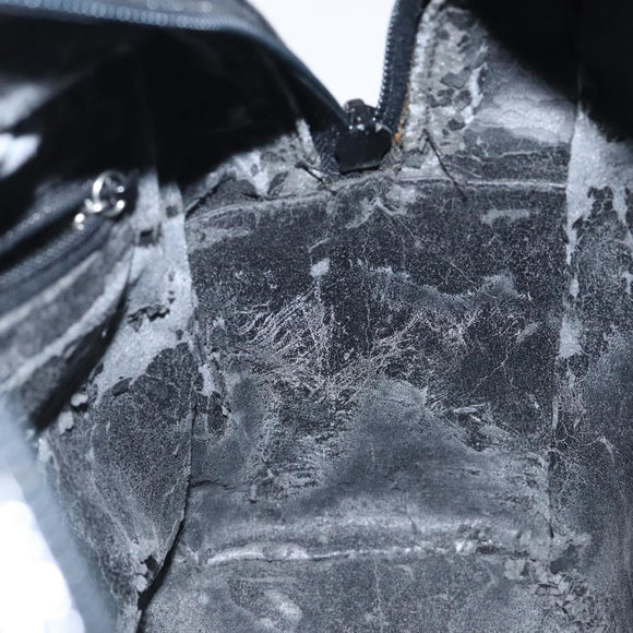 GUCCI Hand Bag Patent Leather Black Silver 000 1274 0505 Auth ep8594