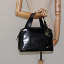 GUCCI Hand Bag Patent Leather Black Silver 000 1274 0505 Auth ep8594-21