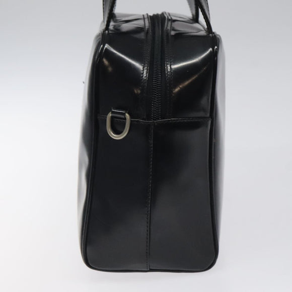 GUCCI Hand Bag Patent Leather Black Silver 000 1274 0505 Auth ep8594