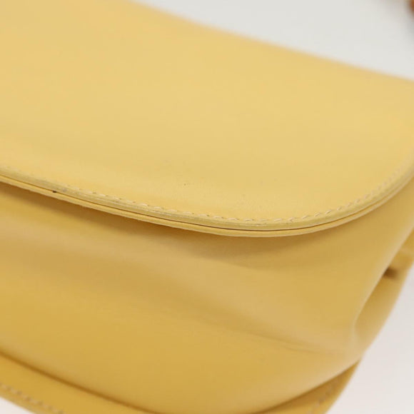 GUCCI Bamboo Chain Shoulder Bag Leather Yellow 001 115 1497 Auth ep8600