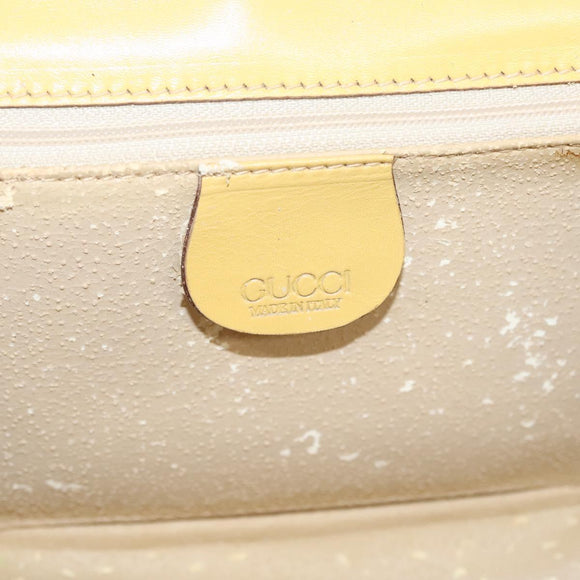 GUCCI Bamboo Chain Shoulder Bag Leather Yellow 001 115 1497 Auth ep8600