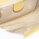 GUCCI Bamboo Chain Shoulder Bag Leather Yellow 001 115 1497 Auth ep8600-10