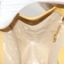 GUCCI Bamboo Chain Shoulder Bag Leather Yellow 001 115 1497 Auth ep8600-22