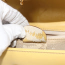 GUCCI Bamboo Chain Shoulder Bag Leather Yellow 001 115 1497 Auth ep8600-12