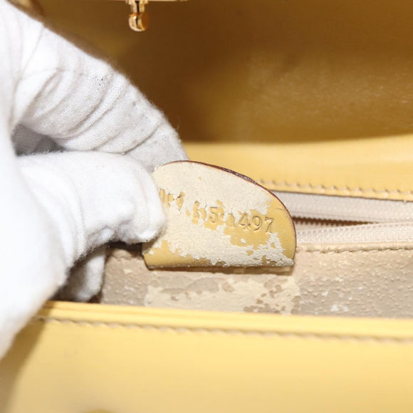 GUCCI Bamboo Chain Shoulder Bag Leather Yellow 001 115 1497 Auth ep8600