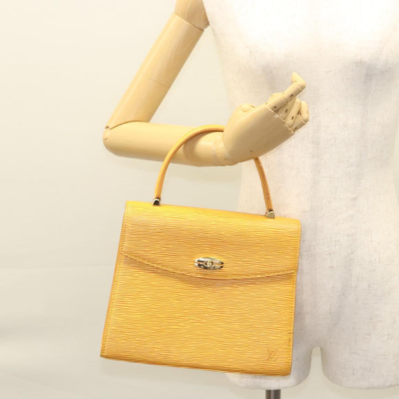 LOUIS VUITTON Epi Malesherbes Hand Bag Tassili Yellow Jonne M52379 Auth ep8616