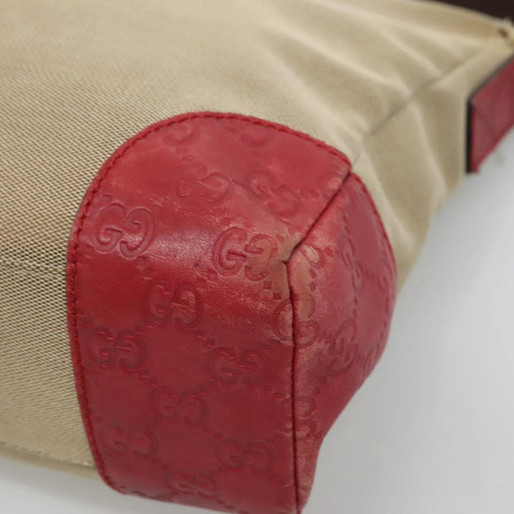 GUCCI Guccissima Shoulder Bag Canvas Beige 257301 Auth ep8622