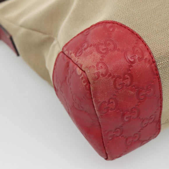 GUCCI Guccissima Shoulder Bag Canvas Beige 257301 Auth ep8622