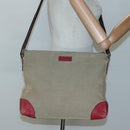 GUCCI Guccissima Shoulder Bag Canvas Beige 257301 Auth ep8622-23