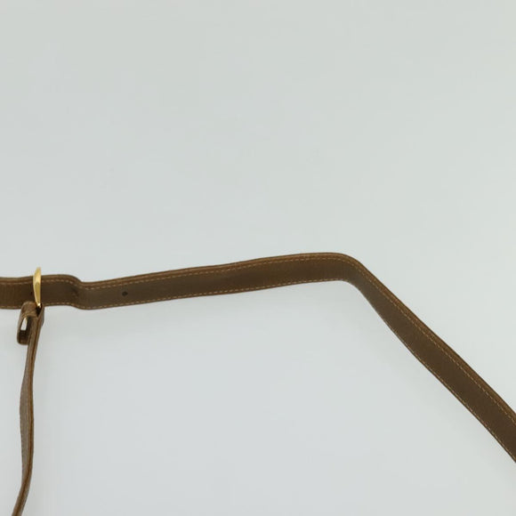 GUCCI Shoulder Bag Canvas Beige Gold Auth ep8623