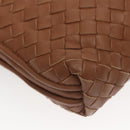 BOTTEGA VENETA INTRECCIATO Shoulder Bag Leather Brown Auth ep8637V-15