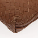 BOTTEGA VENETA INTRECCIATO Shoulder Bag Leather Brown Auth ep8637V-16