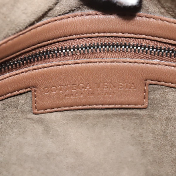 BOTTEGA VENETA INTRECCIATO Shoulder Bag Leather Brown Auth ep8637V