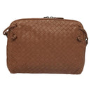 BOTTEGA VENETA INTRECCIATO Shoulder Bag Leather Brown Auth ep8637V-13