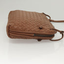 BOTTEGA VENETA INTRECCIATO Shoulder Bag Leather Brown Auth ep8637V-3