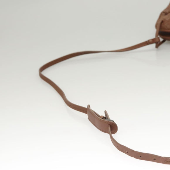 BOTTEGA VENETA INTRECCIATO Shoulder Bag Leather Brown Auth ep8637V