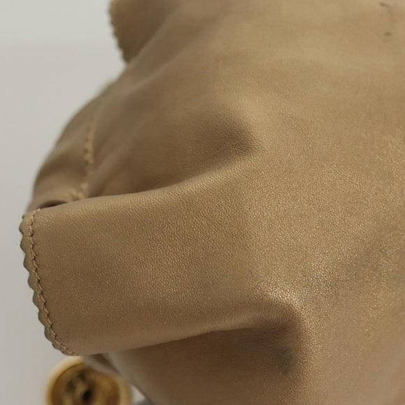 LOEWE Nappa Aire Anagram Hand Bag Leather Gold Tone Auth ep8639