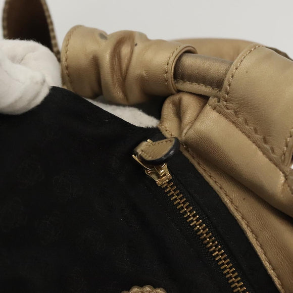 LOEWE Nappa Aire Anagram Hand Bag Leather Gold Tone Auth ep8639