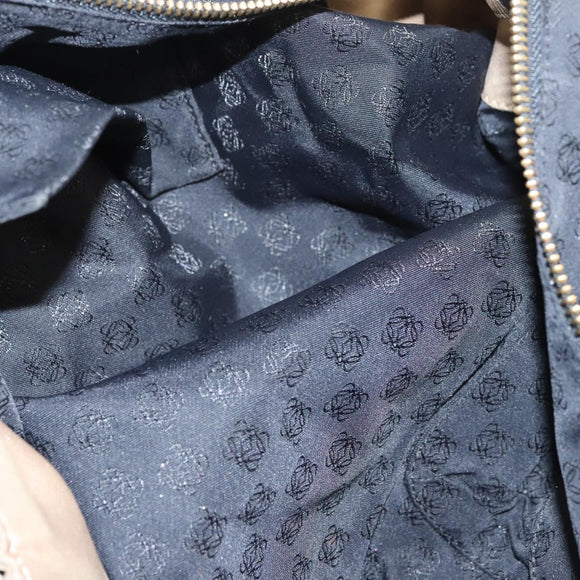 LOEWE Nappa Aire Anagram Hand Bag Leather Gold Tone Auth ep8639