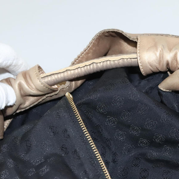 LOEWE Nappa Aire Anagram Hand Bag Leather Gold Tone Auth ep8639