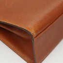 CELINE Hand Bag Leather Brown Gold Auth ep8641-16
