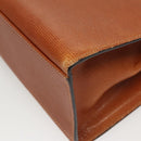 CELINE Hand Bag Leather Brown Gold Auth ep8641-17