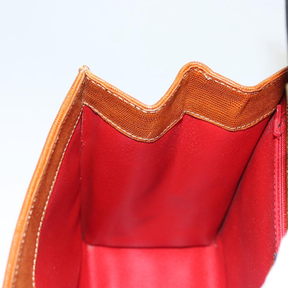 CELINE Hand Bag Leather Brown Gold Auth ep8641