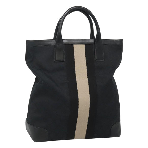 GUCCI GG Canvas Sherry Line Hand Bag Black White 002 1098 3444 Auth ep8642