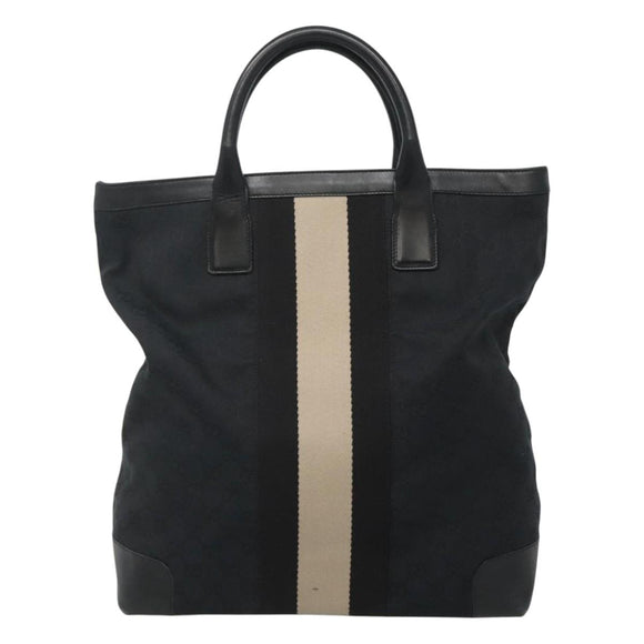 GUCCI GG Canvas Sherry Line Hand Bag Black White 002 1098 3444 Auth ep8642
