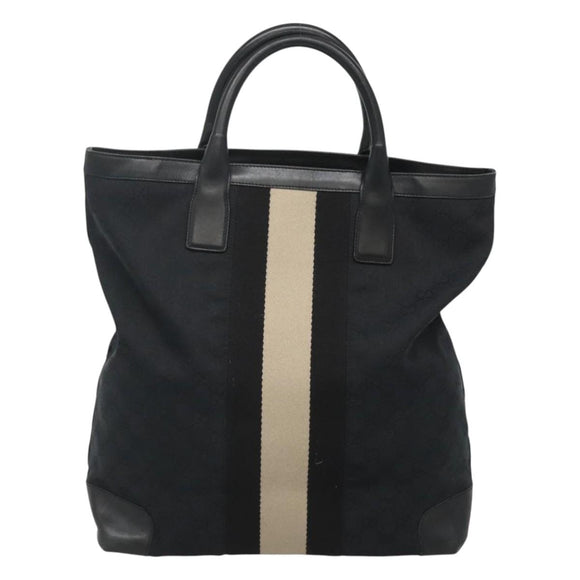 GUCCI GG Canvas Sherry Line Hand Bag Black White 002 1098 3444 Auth ep8642