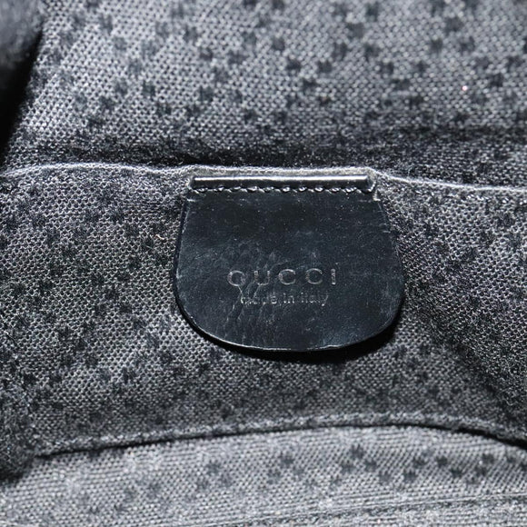 GUCCI Hand Bag Nylon Black Silver 000 0601 Auth ep8657