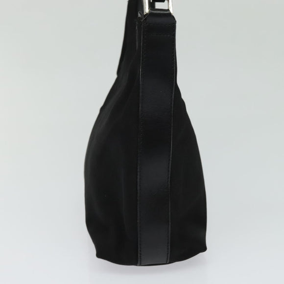 GUCCI Hand Bag Nylon Black Silver 000 0601 Auth ep8657