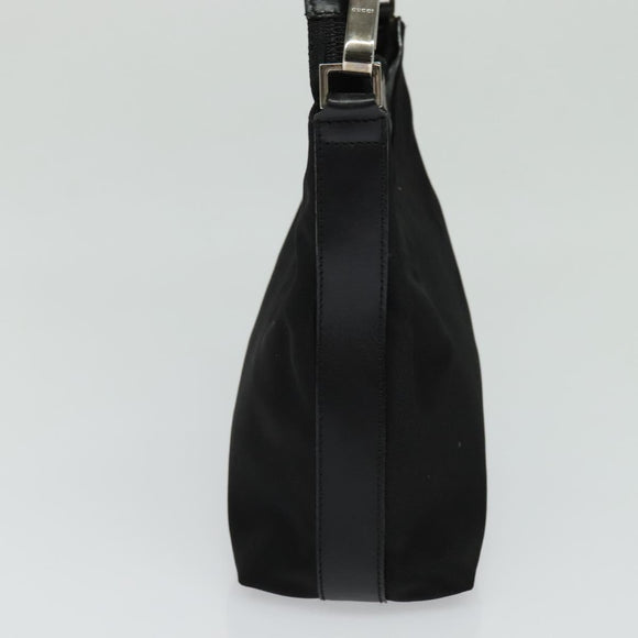 GUCCI Hand Bag Nylon Black Silver 000 0601 Auth ep8657