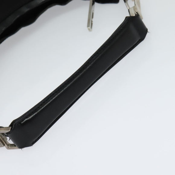 GUCCI Hand Bag Nylon Black Silver 000 0601 Auth ep8657