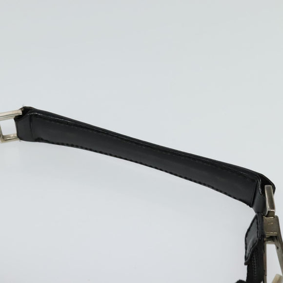 GUCCI Hand Bag Nylon Black Silver 000 0601 Auth ep8657