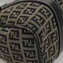 FENDI Zucchino Canvas Hand Bag Navy Silver Auth ep8665-10